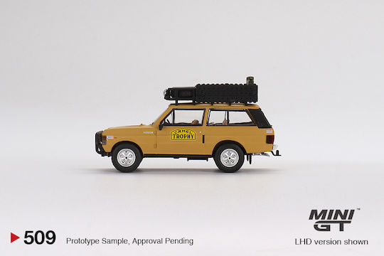 Macheta Mașină Range Rover Camel Trophy Camel Galben 1982 Scara 1:64 Mini Gg Mgt509