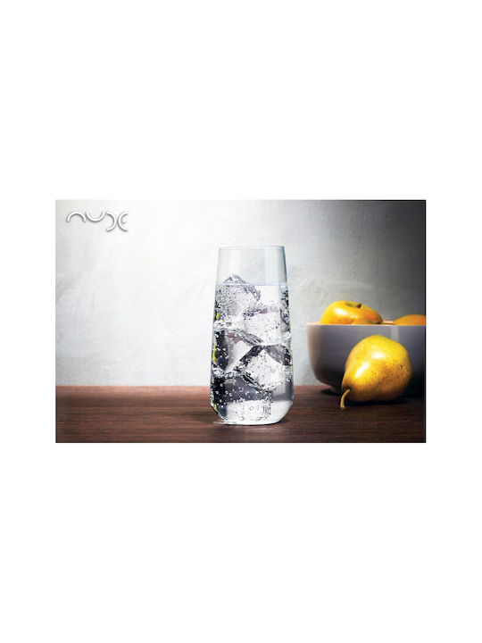Espiel Nude Mirage Set Gläser Wasser aus Glas in Weiß Farbe 480ml 4Stück