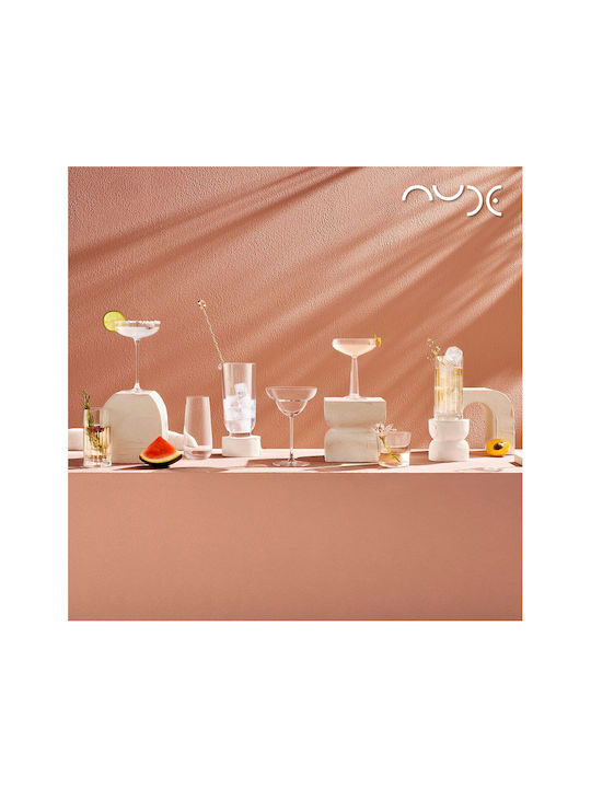 Espiel Nude Mirage Set Gläser Wasser aus Glas in Weiß Farbe 480ml 4Stück