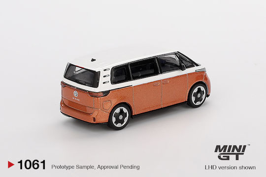 Macheta Auto Volkswagen Id.buzz Caravelle Candy White Energetic Orange 2024 1:64 Mini Gt Mgt01061-l
