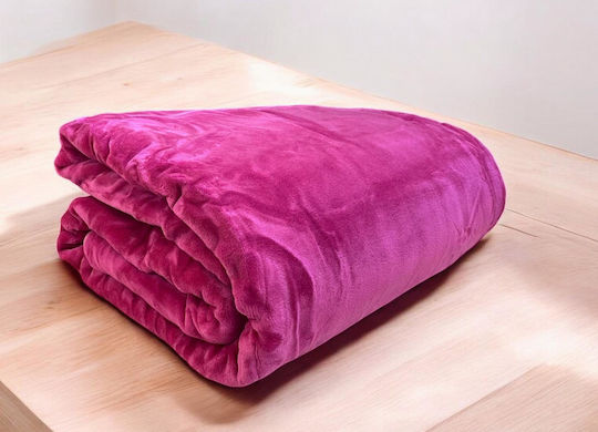 Linea Home Одеяло Велур Единично 160x220см. Фуксия