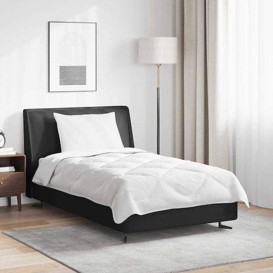 vidaXL Duvet Cover Set Single with Pillowcase 135x200 White