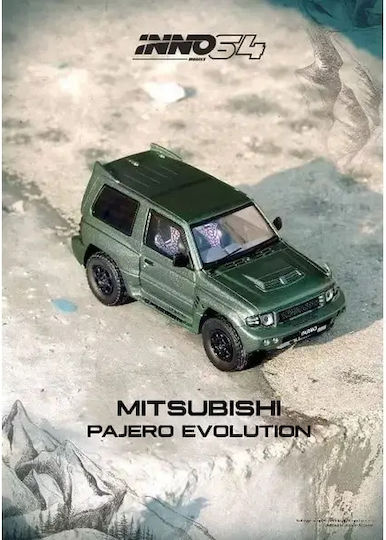 Macheta Auto Mitsubishi Pajero Evolution Verde 1:64 Inno64