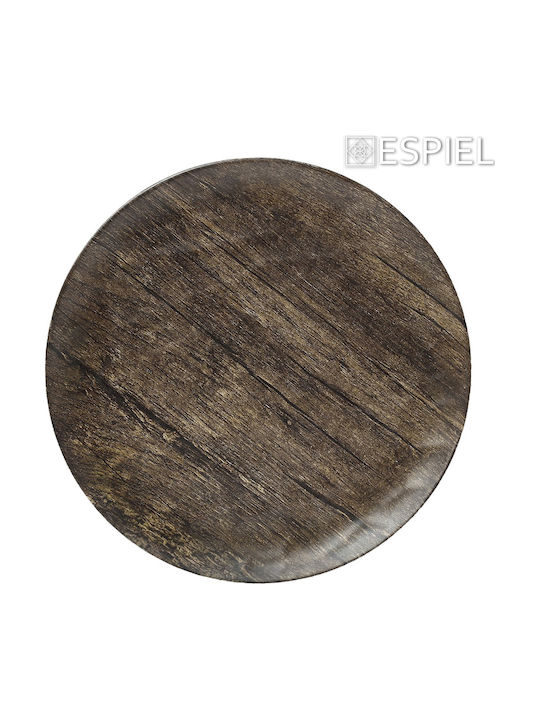 Espiel Farfurie plată Farfurie joasă Lemn Verde 28cm 6buc