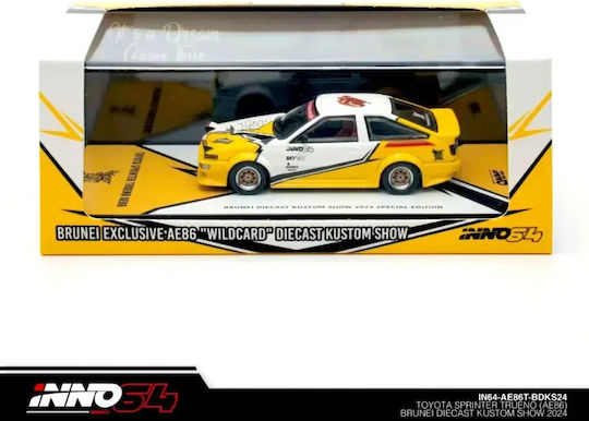 Machetă Mașină Toyota Sprinter Trueno Ae86 Brunei Diecast Show 2024 Scara 1:64 Inno64