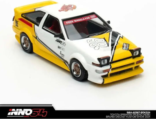 Machetă Mașină Toyota Sprinter Trueno Ae86 Brunei Diecast Show 2024 Scara 1:64 Inno64