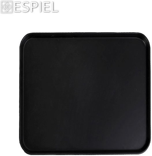 Espiel Gravity Matt Farfurie Deșert Pătrat din Melamină Negru 18x18cm 6buc