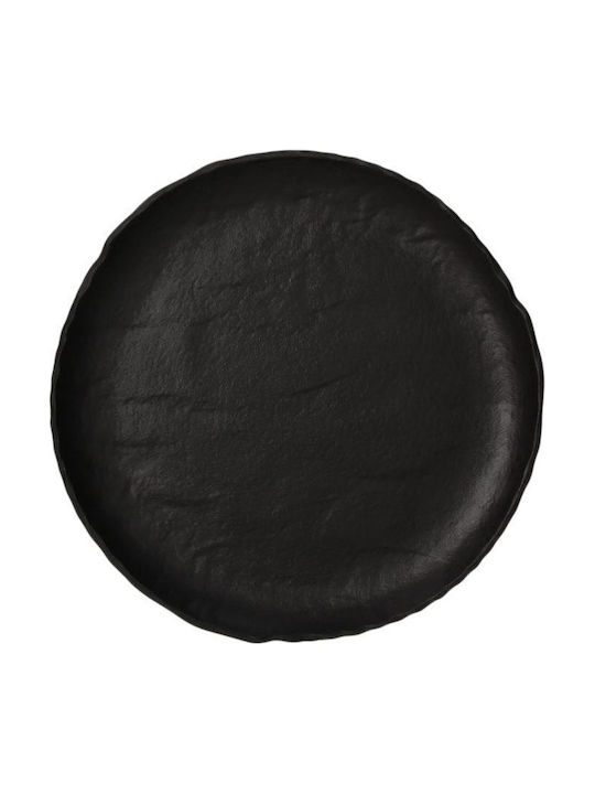 Tognana Vulcania Plate Shallow made of Porcelain Black with Diameter 28cm 6pcs