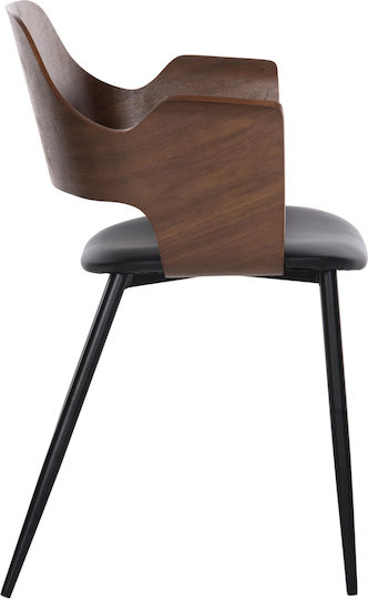 Velp Stühle Speisesaal Walnut-black 2Stück 55.5x50x79cm