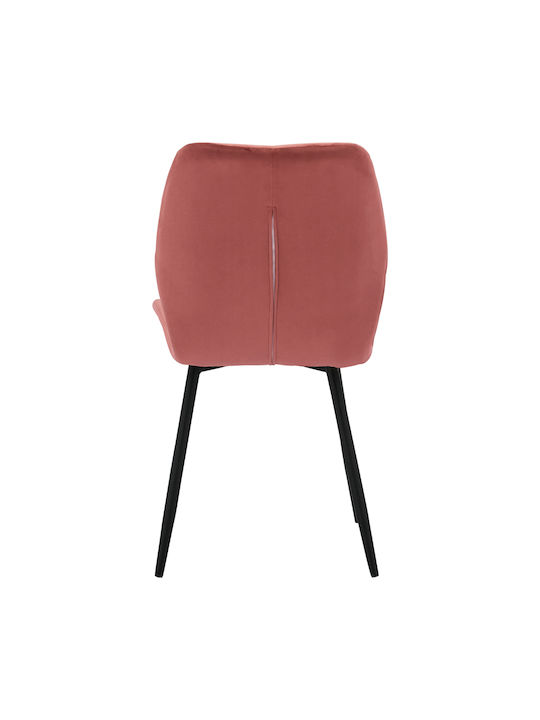 Klay Dining Room Velvet Chair Rotten Apple, Black 49x62.5x87cm 2pcs