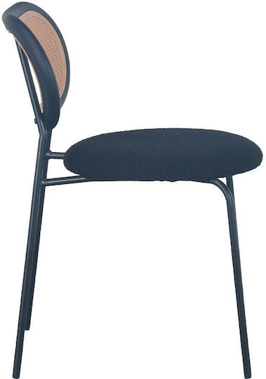 Vintage Scaune Sala de mese Negru 4buc 47x55x76buc