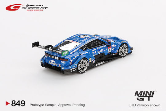 Machetă Mașină Nissan Z GT500 #1 Marelli Impul Z Super GT Series 2023 Scara 1:64 Mini GT MGT00849-BL