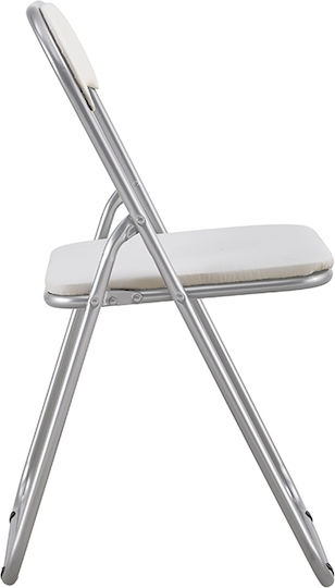 Bold Scaune Sala de mese Pliabile Alb 6buc 43x42x46buc