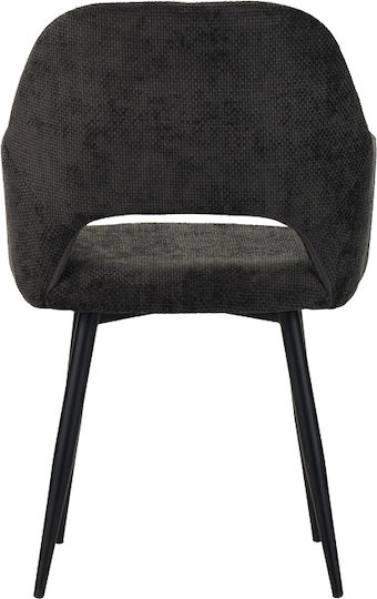 Dining Room Metallic Armchair Anthracite 53x61x84cm 2pcs