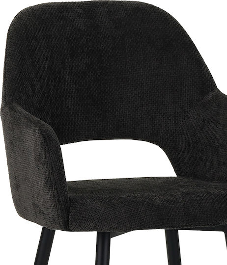Dining Room Metallic Armchair Anthracite 53x61x84cm 2pcs