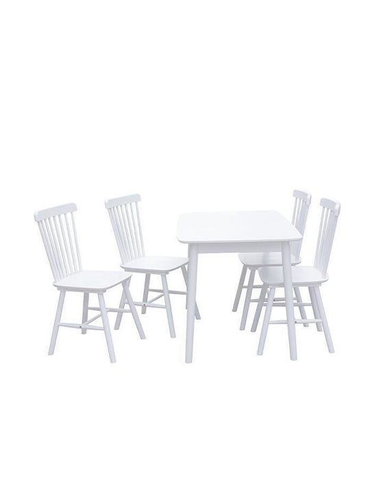 Setra Dining Room Wooden Chair White 50x51x90cm 2pcs