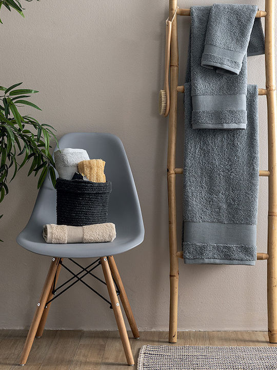 Palamaiki Set of Bath Towels 3 pcs Naya Gray Weight 620gr/m²