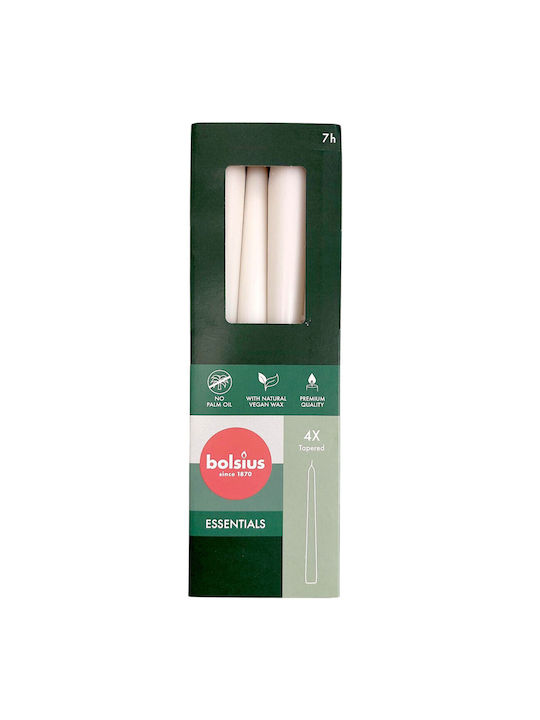 Bolsius Διακοσμητικό Κερί Cloudy Κηροπηγίου Λευκό 286gr 4τμχ