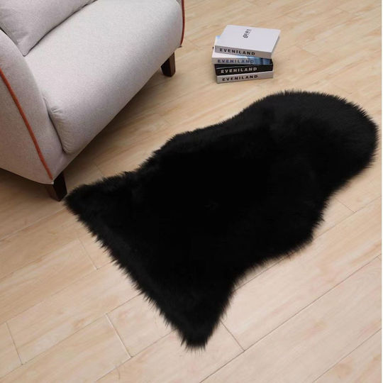Viopros Χαλί Ορθογώνιο Μουτόν Μαύρο 60x90cm