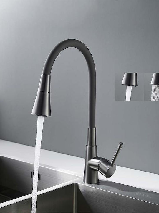 Inter Ceramic Кухненски Смесител Настолен Сив