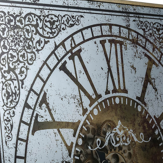 Artekko Vintage Античен стенен часовник Металик Златист 11x11см
