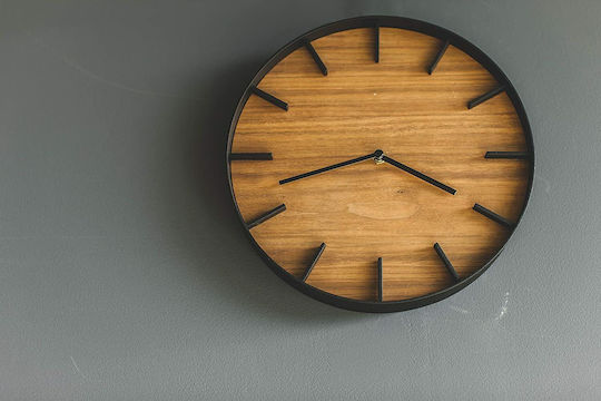 Yamazaki Ceas de Perete Metalic Mαύρο Ø26.5cm