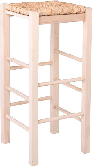 Σκαμπό Μπαρ Ξύλινο Φυσικό 35x35x80εκ.