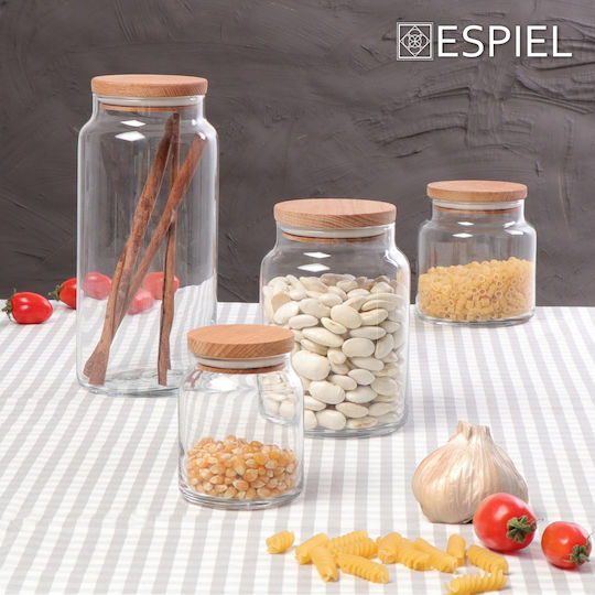Espiel Σετ Βάζα Γενικής Χρήσης με Καπάκι Γυάλινο 850ml Espiel Σετ Βάζα Γενικής Χρήσης με Καπάκι Γυάλινο 850ml