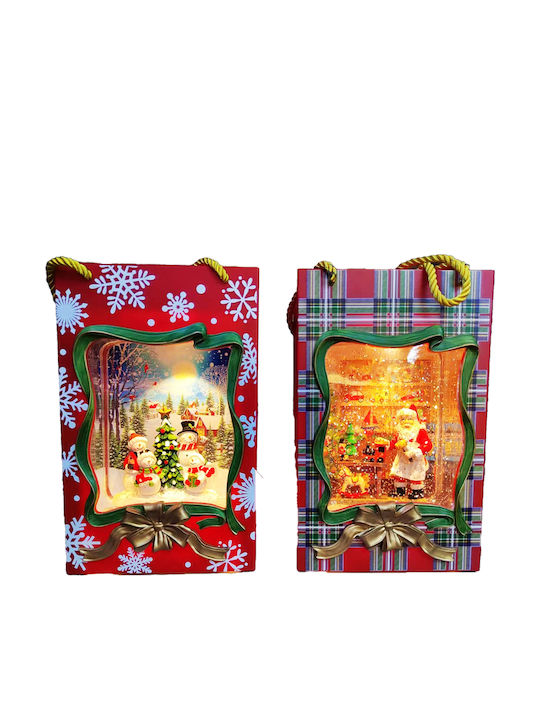 Christmas Decorative Gift Lighted with Santa Claus 15x23.5cm