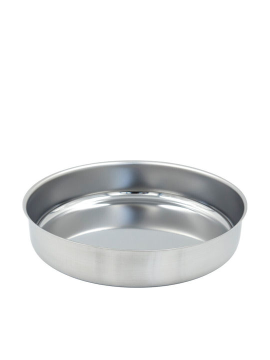 Cook-Shop Ταψί Στρογγυλό από Ανοξείδωτο Ατσάλι 33cm