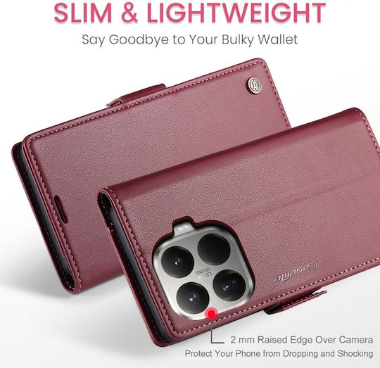 Caseme 023 Luminus Wallet Μπορντό (Xiaomi 15T Pro)