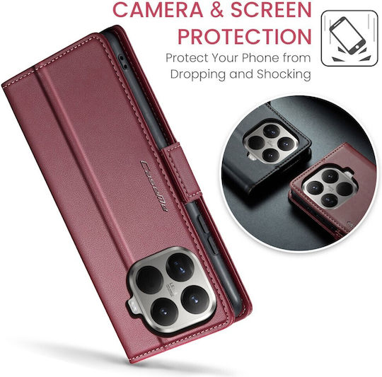 Caseme 023 Luminus Wallet Μπορντό (Xiaomi 15T Pro)