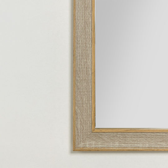Liberta Organic Wall Mirror Full Length with Beige Plastic Frame 125.4x65.4cm 1pcs