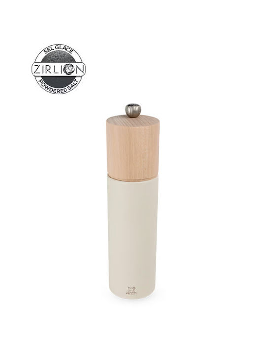 Peugeot Boreal Manual Salt Mill Wooden in White Color 21cm