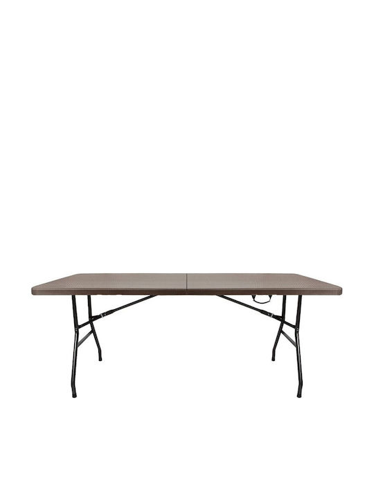 Tisch Zusammenklappbar Braun 180x70x74cm