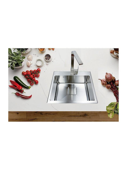 Inter Ceramic Alpaca ICK5032 Drop-In Мивка Inox Ш50xД42см Сребрист