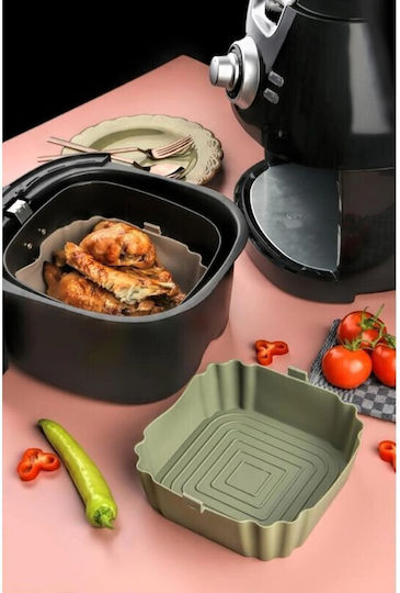 Квадратна силиконова форма 18x5.5см подходяща за еър фрайър Airfryer Brns.50552