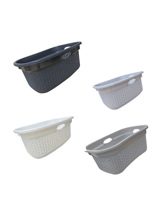 TnS Καλάθι Απλύτων Ψάθινο 50lt 64x42x25cm Μπεζ