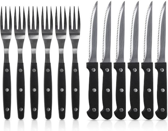 Set de Tacâmuri Inoxidabil Argintiu 12buc