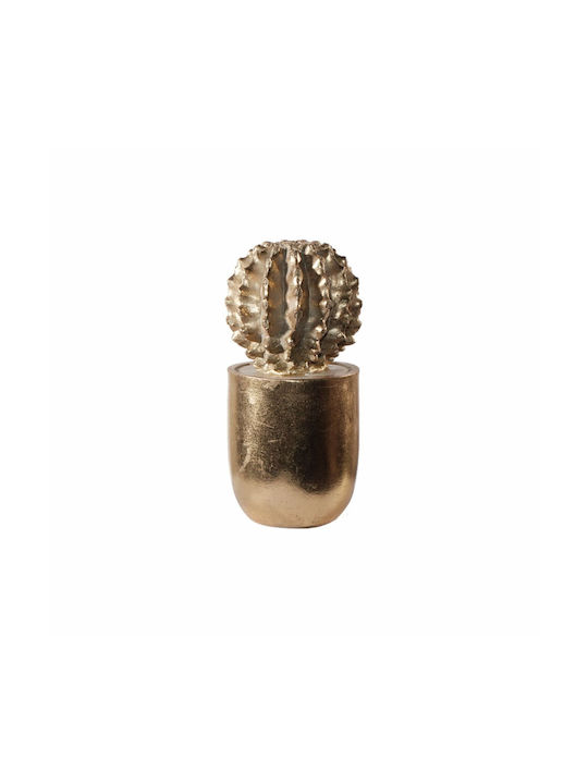 Supergreens Polyresin Cactus Table Decor Χρυσός 9x9x18.5cm