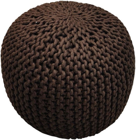 Pouf Σκαμπο Πουφ Jgs S.a Hk-3 Pouf Καφέ Stool-015 45x45cm