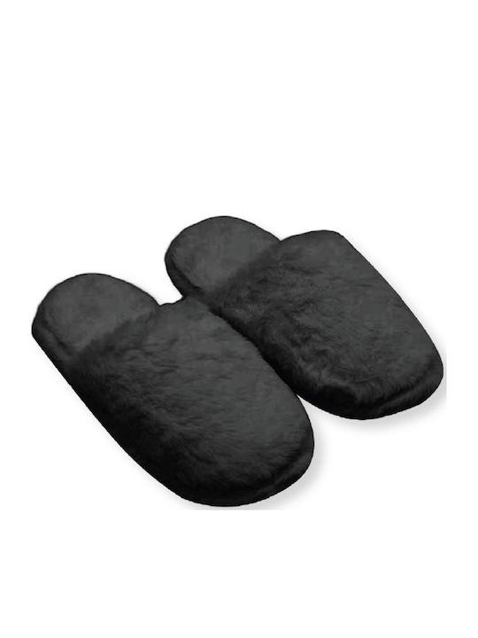 Winter Women's Slippers with Fur Gray
