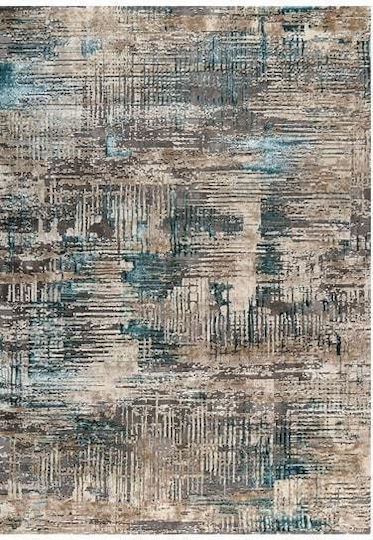Tzikas Carpets Set Modern Schlafzimmer-Teppichsets Synthetisch,Polyester/Cotton/Leather Grey-blue 114-0-355-19290-953 3Stück