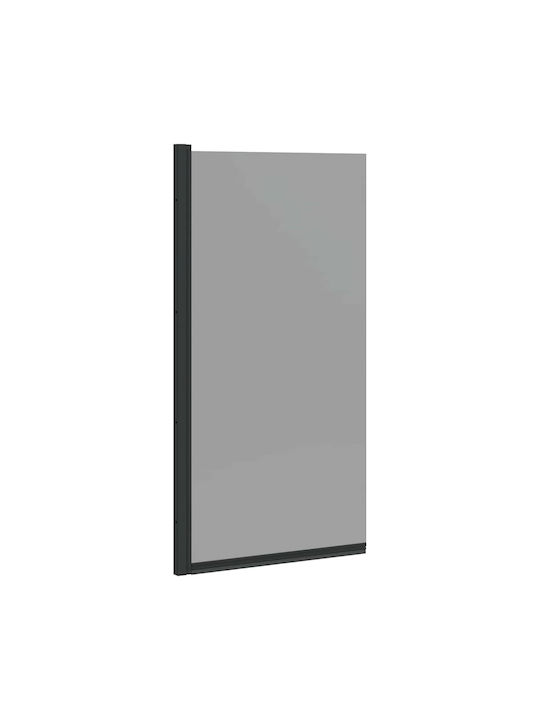 vidaXL Shower Screen Bathtub with Foldable Door 68x130cm Stripes Black