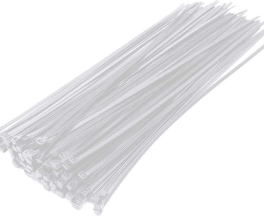 ATC Kabelbinder Kunststoff 200mmx3.6mm in Weiß Farbe (100 Stück) (20.007.0019)