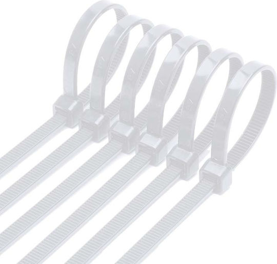 ATC Kabelbinder Kunststoff 150mmx3.6mm in Weiß Farbe (100Stück) (20.007.0017)