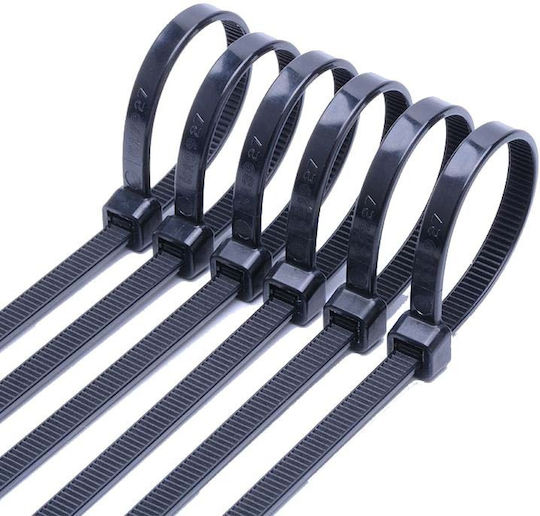 ATC Plastic Cable Ties 400mmx4.8mm In Black Colour 100 Pieces 20.007.0032