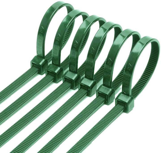 ATC Plastic Cable Ties 150mmx2.5mm In Green Colour 100 Pieces 20.007.0008