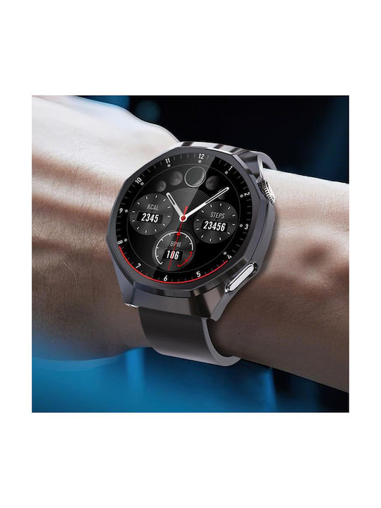 Силиконов Калъф със Стъкло в Черен цвят за Huawei Watch GT 6 41mm