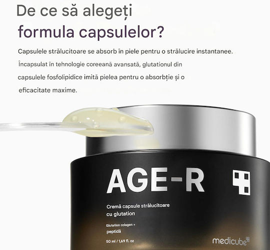 Medicube Capsule Rich Cremă Hidratantă și Anti-Îmbătrânire de Noapte pentru Față Împotriva Petelor Pigmentare cu Colagen și Peptide 50ml